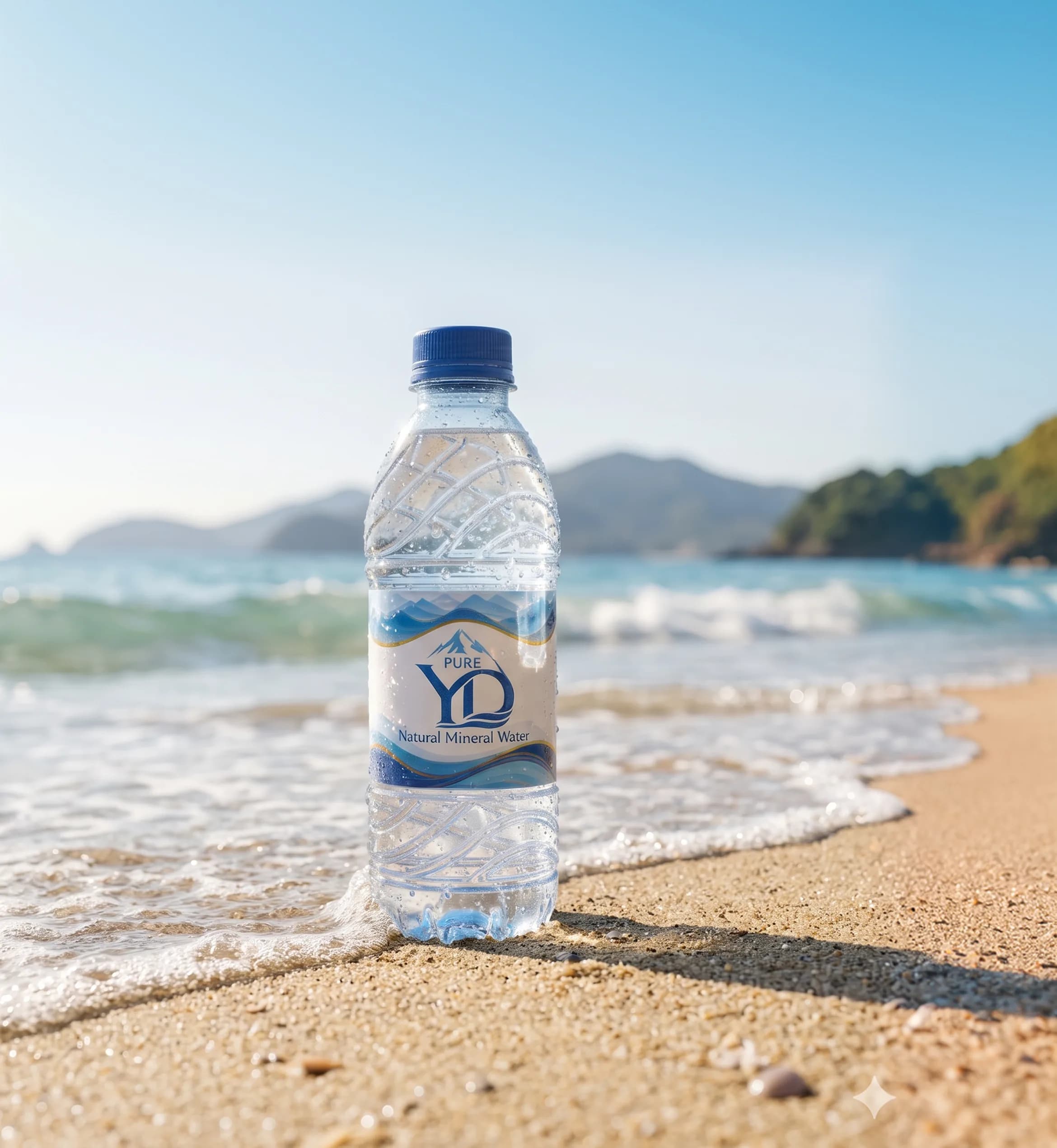 Pure YD natural mineral water bottle