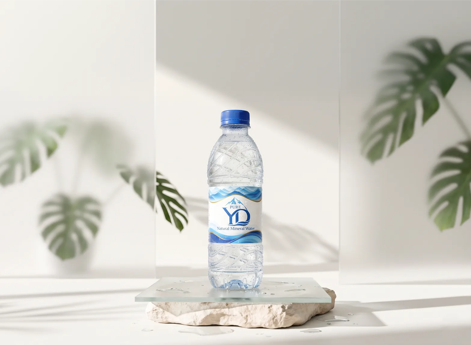 Pure YD natural mineral water bottle